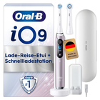 Oral-B iO9 Zahnbürste mit Verpackung, Reise-Etui mit Schnellladestation und „Made in Germany“ Anhänger.